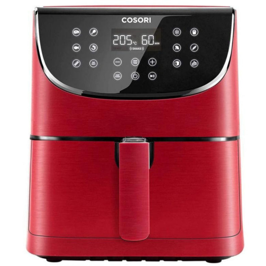 Friteuză fără Ulei Cosori 5.5L, 1700W, 11 Programe, Ecran Digital, Accesorii Grătar si Frigărui, Roșu