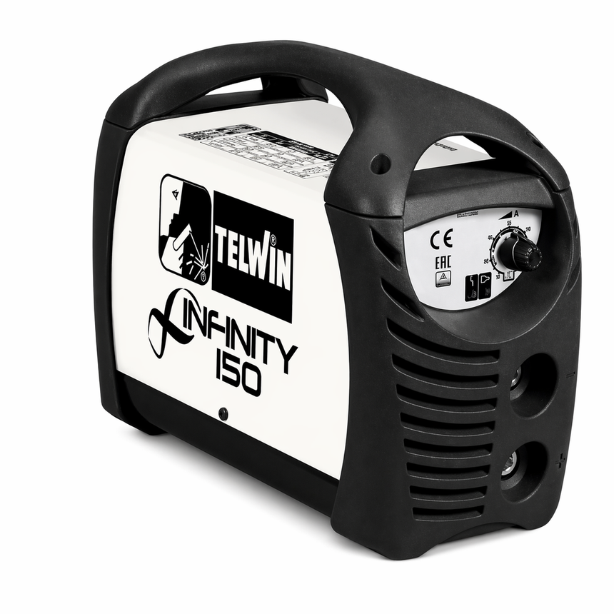 Invertor Sudură Telwin Infinity 150 ACX 130A, Profesional, Compact, Accesorii Incluse, Alb-Negru