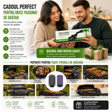 Perie Electrică Grill BBQ Reîncărcabilă, Curățare Rapidă 360°, Fără Fir, Cap Reglabil, Negru