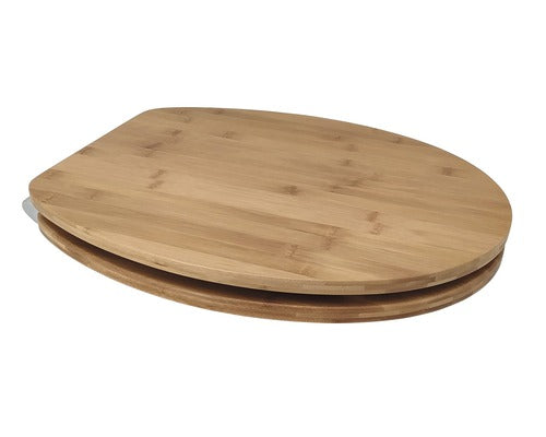 Capac WC FORM & STYLE Bambus, inchidere lenta, 46,2x36,5 cm