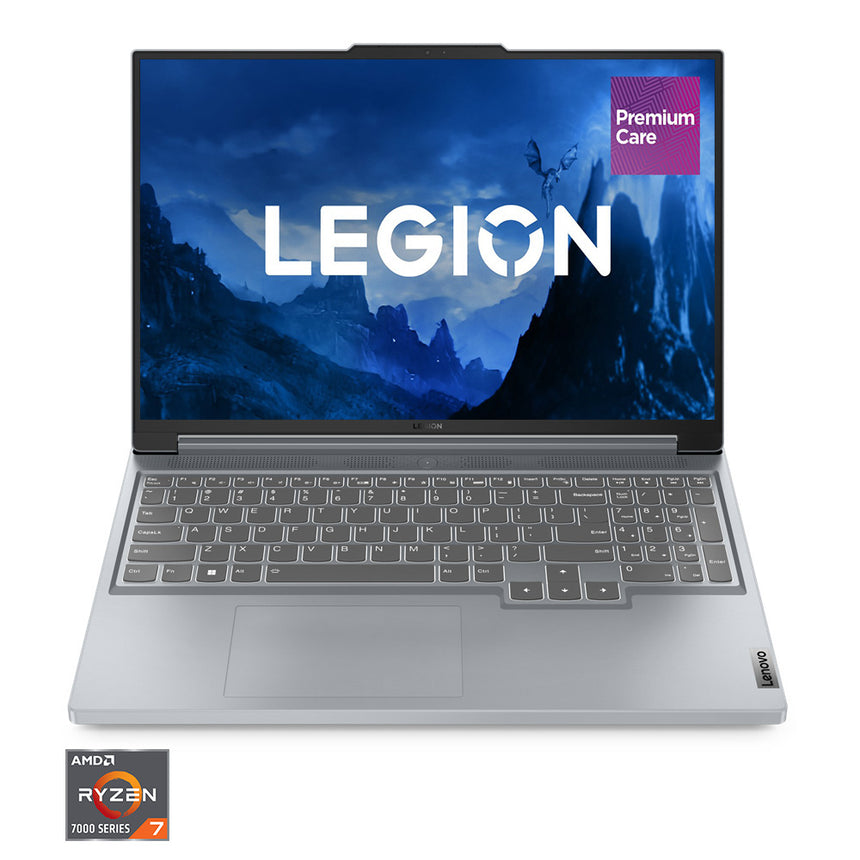 Laptop Gaming Lenovo Legion Slim 5 16APH8 cu procesor AMD Ryzen™ 7 7840HS pana la 5.1GHz, 16", WQXGA, IPS, 165Hz, 16GB, 512GB SSD, NVIDIA® GeForce RTX™ 4060 8GB GDDR6, No OS, Misty Grey, 3Y Premium Care with Onsite upgrade
