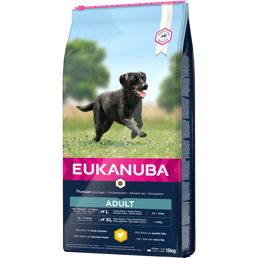 Hrana uscata pentru caini Eukanuba Adult Large & Giant Breed, Pui, 15Kg