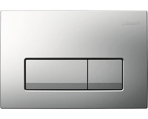 Clapeta de actionare rezervor WC incastrat Geberit Delta50 115.119.46.1, pentru spalare cu doua volume de apa, crom mat