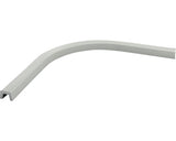 Prag Cabina Dus Semirotund din Compozit 100x100 cm Gri Inox