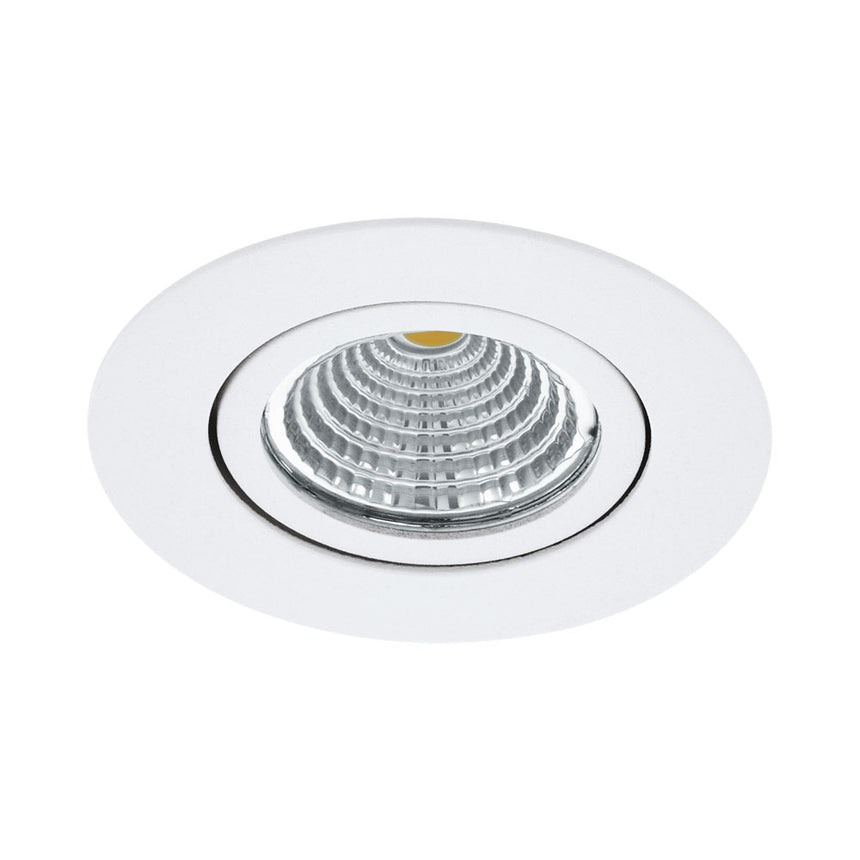 Spot incastrabil SALICETO, EGLO, LED, 6W, 380 lm, 2700K, aluminiu, alb, 8.8 x 4.2 cm