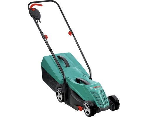 Masina de tuns gazon/iarba electrica Bosch ARM 32 / 3200, putere 1200W, 32 cm latime taiere, 3 trepte de taiere, inaltime taiere 20 - 60 mm, sac colector 31 L
