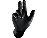 Set 50 bucati Manusi negre Grippaz, Nitril, groase si rezistente L
