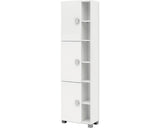 Dulap Baie Inalt Edia 450, 3 Usi, PAL, 167,6x44,9 cm, Alb