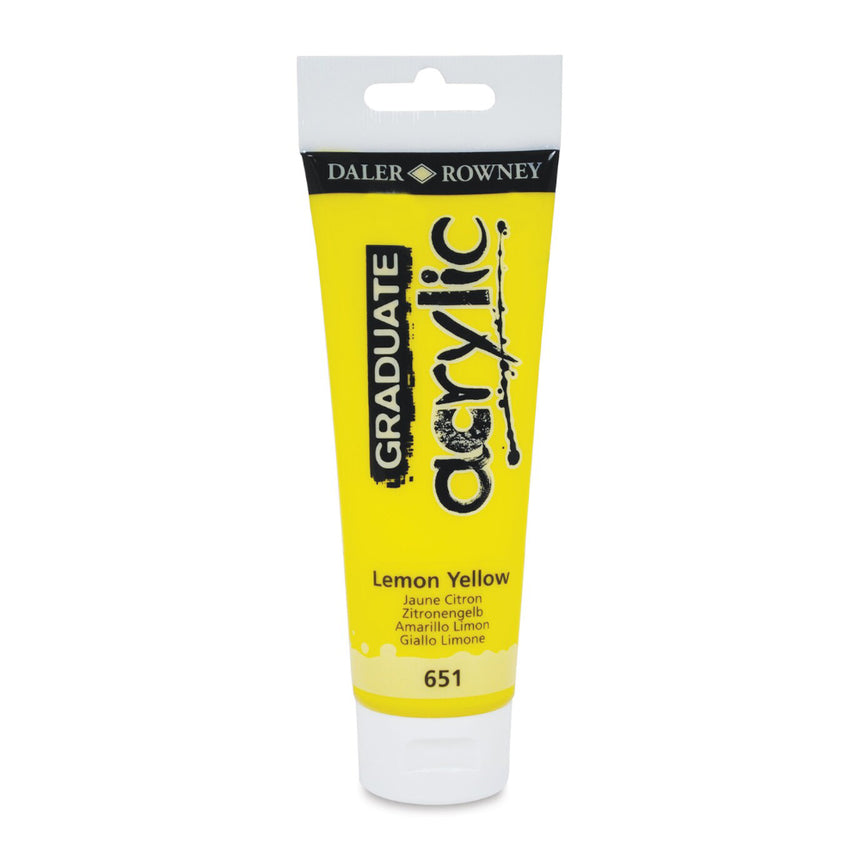 Vopsea Acrilica Graduate Daler Rowney - Lemon Yellow - 120 ml