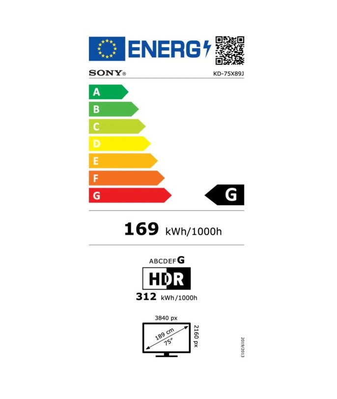 Televizor Sony LED 75X89J, 189 cm, Smart Google TV, 4K Ultra HD, 100 Hz, Clasa G