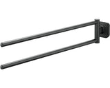 Suport Prosop Baie Tiger Carv, Mobil, Cu 2 Brate, 45, 9 Cm, Negru Mat
