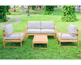 Set Mobilier Gradina Garden Place Lilja Lemn 4 Piese 4 Locuri Lemn/gri