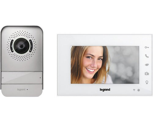 Videointerfon Color Legrand Easykit 369420 Lcd 7”, Accesorii Incluse, Conexiune Wifi, Alb