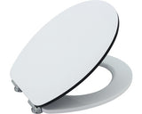 Capac WC form & style Edge, inchidere lenta, usor detasabil, alb/negru 46,2x36,5 cm