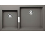 Chiuveta Bucatarie Cu 2 Cuve Schock Signus N-175 86x50 Cm, Fara Picurator, Nereversibila, Cristadur Silverstone