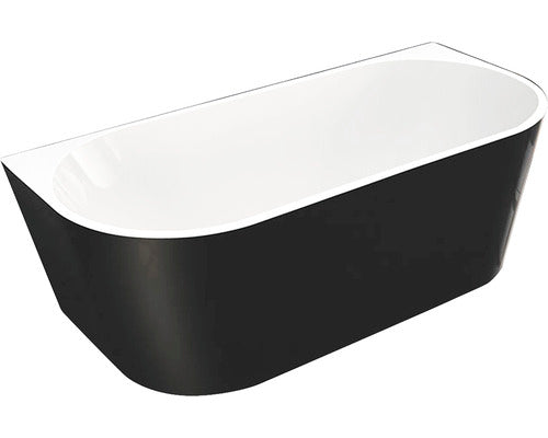 Cada de Baie Dreptunghiulara Freestanding Linea Combine, 170x80x58 cm, Acril, Exterior Negru, FR03