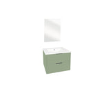 Set Mobilier Baie Bolo, Include Baza Lavoar, Lavoar, Oglinda, Verde