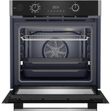 Cuptor Incorporabil GRUNDIG GEBD19300BP, Electric, Gatire cu Abur, Autocuratare Pirolitica, 72 l, Clasa A+, HotAero Pro, Negru-Inox