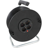 Bobina de cablu goala, Commel, PVC, 230mm monofazata, 250V, 3500W, IP20, Negru