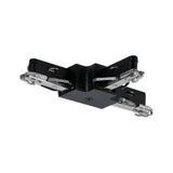 Conector in T, Paulmann, Plastic, 230 V, Negru/Argintiu