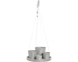 Farfurie Ecopots Cu Agatatoare Plastic Ø 36 Cm H 3 Cm Alb-gri