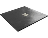 Cadita de Dus Patrata Sanotechnik Kreta, 90x90x3,2 cm, Marmura Artificiala, 50010, Gri