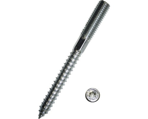 Prezoane Dublu Filetate Dresselhaus 8x200 Mm Otel Zincat, Cap Torx, Pentru Dibluri & Lemn, 20 Bucati