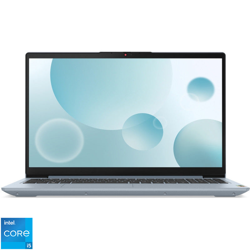 Laptop Lenovo IdeaPad 3 15IAU7 cu procesor Intel® Core™ i5-1235U pana la 4.40 GHz, 15.6" Full HD, IPS, 16GB, 512GB SSD, Intel Iris Xe Graphics, No OS, Misty Blue