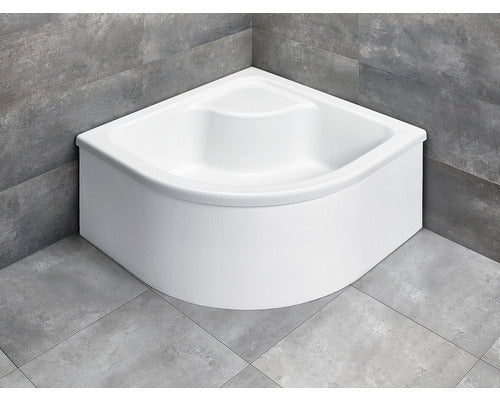 Cadita De Dus Semirotunda Radaway Naxos A 90x90x41 Cm Acril Alb Sba9941-1