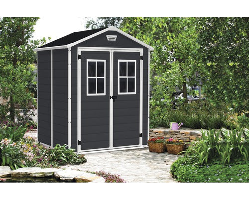 Casuta de gradina, Keter, Plastic, 226 x 152 cm, Gri
