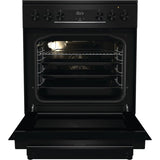 Aragaz GORENJE GEC6C61BMB, 4 arzatoare, Electric, L 60 cm, Negru