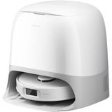 Robot de aspirare Roborock Qrevo Curv 5A1 QRCS02-00, 18500 PA, tehnologie HyperForce, mop FlexiArm 200rpm, AdaptiLift, sistem Dual Anti-Tangle, dock multifunctional 3.0, autocuratare cu apa fierbinte, uscare cu aer cald, alb/gri