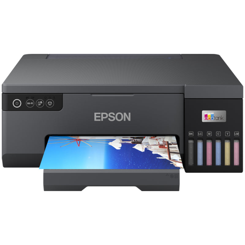 Imprimanta inkjet color foto CISS Epson EcoTank L8050, Wireless, dimensiune A4, 6 culori, viteza max 8ppm alb-negru, 8ppm color, rezolutie 5760x1440dpi