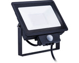 Proiector Cu Led Integrat Pila 50w 4250 Lumeni Ip65, Senzor De Miscare, Lumina Neutra, Negru