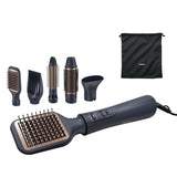 Perie cu aer cald Philips Seria 5000 BHA530/00, 1000W, tehnologie de distributie uniforma a caldurii, de 4 ori mai multi ioni, 5 accesorii, diametru perie 38mm, setare temperatura de ingrijire si aer rece, accesoriu de volum, infuzata cu ulei de argan