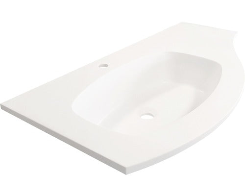 Lavoar Savini Armonia Asimetric, DX Compozit, 104 cm, Alb