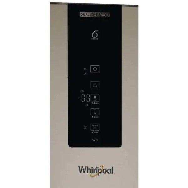Combina Whirlpool W9 931D B H, 355 l, Clasa D, Dual No Frost, 6th Sense, Display Electronic, H 201 cm, Bronz