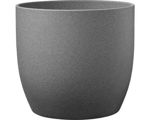 Masca Ghiveci Soendgen Basel Stone Ceramica Ø 19 Cm H 18 Cm Gri Inchis