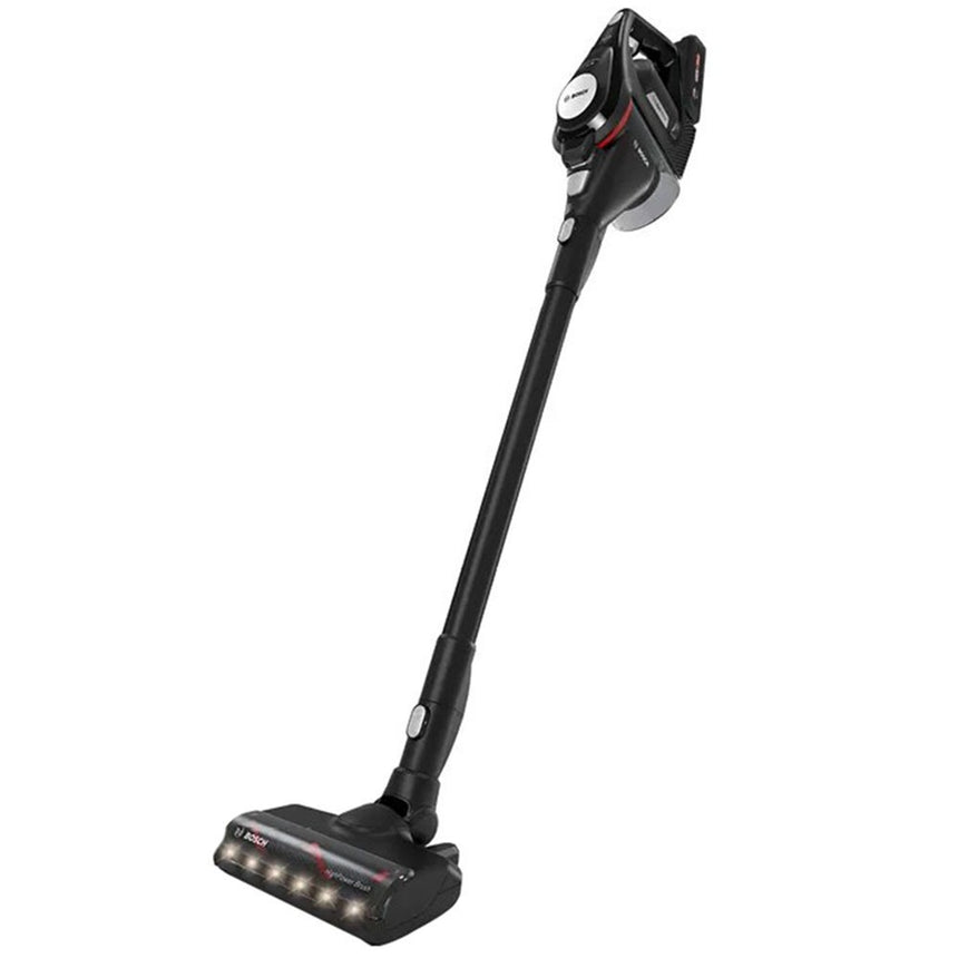 Aspirator vertical fara fir Bosch BCS8214BL Unlimited S8, autonomie 65min, lumini LED, capacitate de colectare 0.4 l, negru