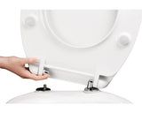 Capac WC form & style Stone din duroplast, inchidere lenta, 46,5x36,5 cm