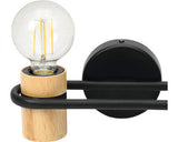 Aplica Chieveley E27 Max. 2x40w, Negru/Lemn Natur