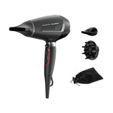 Uscator de par Rowenta x Karl Lagerfeld Pro Stylist CV888LF0, 2200W, Tehnologia Rowenta Air-to-Care, invelis Keratin&Glow, 3 accesorii, jet de aer rece, cablu 1.8m, negru&gri