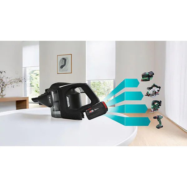 Aspirator Vertical BOSCH Unlimited Gen2 Serie 8 BCS82POW15, 0.4l, 18V, Autonomie maxima 45 min, motor TurboSpin, Negru