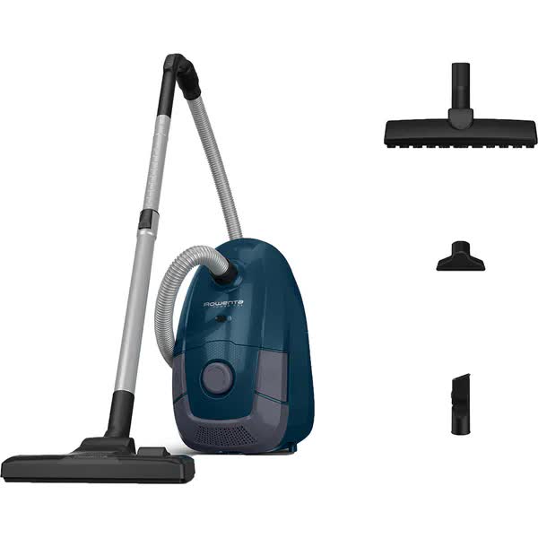 Aspirator cu sac Rowenta Power XXL Parquet Kit RO3126EA, 900 W, 4.5 L, Deep Dive Blue