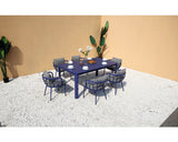 Set Mobilier Gradina Lyon 7 Piese 6 Locuri Albastru/gri