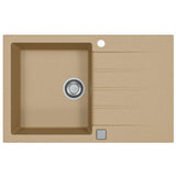 Chiuveta Alveus Cadit 20, material compozit, reversibila, sifon pop-up inclus, 790x500x200mm, bej