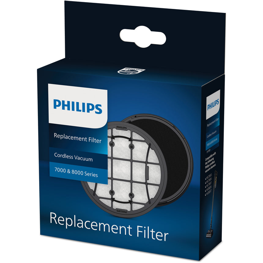 Filtru de schimb Philips XV1681/01, compatibil cu gama Philips Aqua serille 7000, 8000, include filtru din burete lavabil si filtru de admisie cu cadru, inlocuire la 6 luni