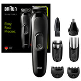 Aparat de tuns multifunctional Braun MGK3220 Wet&Dry, 6-in-1 pentru fata si corp, 4 piepteni, 1 accesoriu extra, Negru