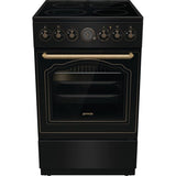 Aragaz GORENJE GECS5B70CLB, 4 arzatoare, Electric, L 50 cm, Grill, Negru