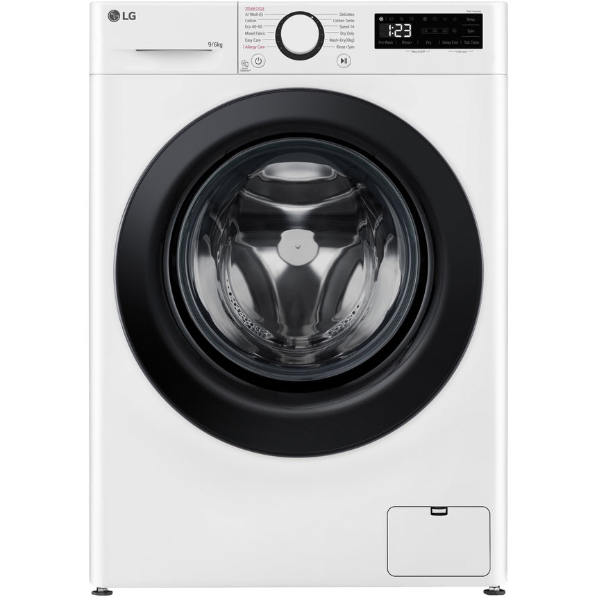 Masina de spalat rufe cu uscator LG F4DR509SBW, 9 kg Spalare, 6 kg Uscare, 1400 rpm, Clasa B, Motor Direct Drive, Alb
